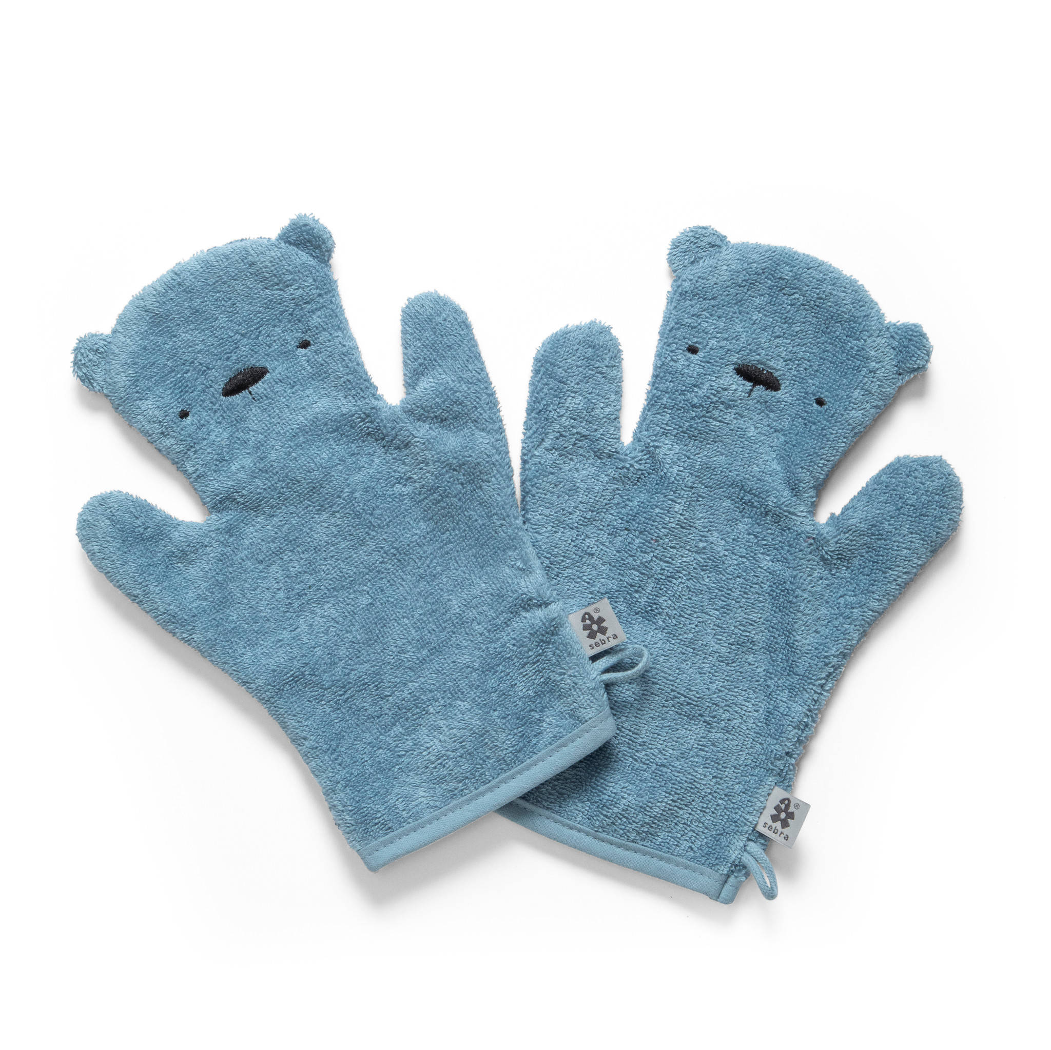 Sebra Gant De Toilette Bebe Milo Bleu Poudre Lot De 2 Coton 25 5xcm Wonen Met Lef