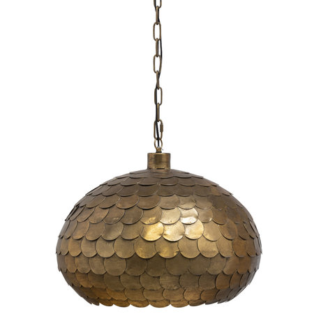 BePureHome Hanglamp Shill Antique Brass Metaal 50x50x160cm
