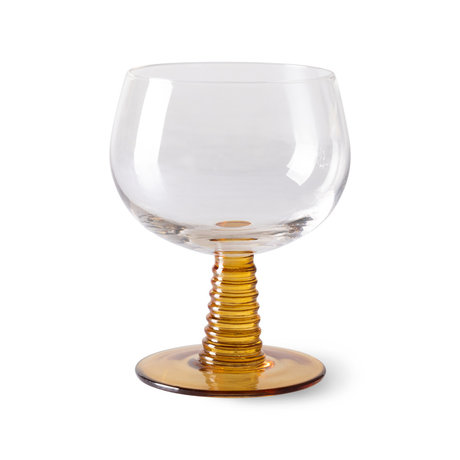 HK-living Weinglas Swirl Ockerglas 12x10x10cm Niedrig