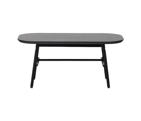 vtwonen Table basse Elegance Manguier Noir Métal 100x60x43cm