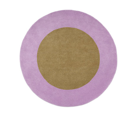 FÉST Rug Dot Purple Camel Wool 200x200x1,5cm
