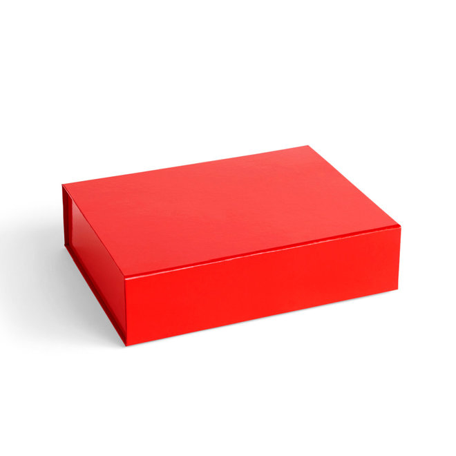 Storage box Color S Red Cardboard 33x25.5x8.5cm