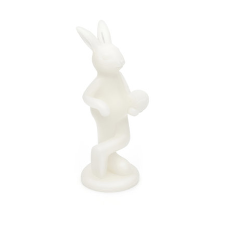FÉST Kerze Weißes Kaninchen Weißes Paraffinwachs 7x7,5x20cm