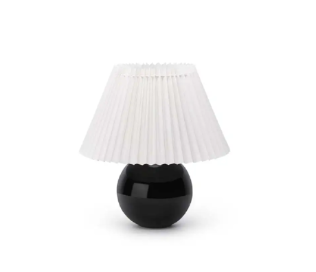 FÉST Lampe à poser Nara Noir Blanc Poterie Polyester 30x30x30.3cm