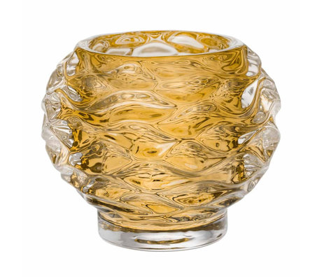 Riverdale Sfeerlicht Sem amber geel glas 7,5x9x9cm