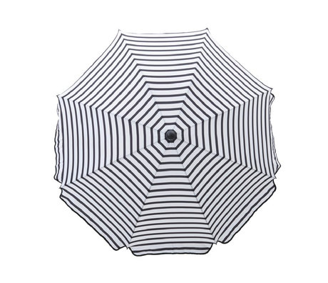 Housedoctor Parasol Oktogon Zwart Wit Polyester Staal 184x180cm