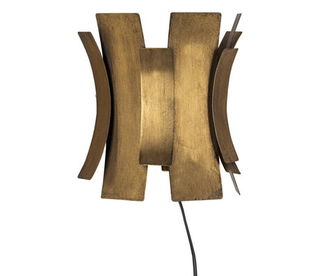 BePureHome Wall lamp Course Antique Brass Metal 25x16x27cm
