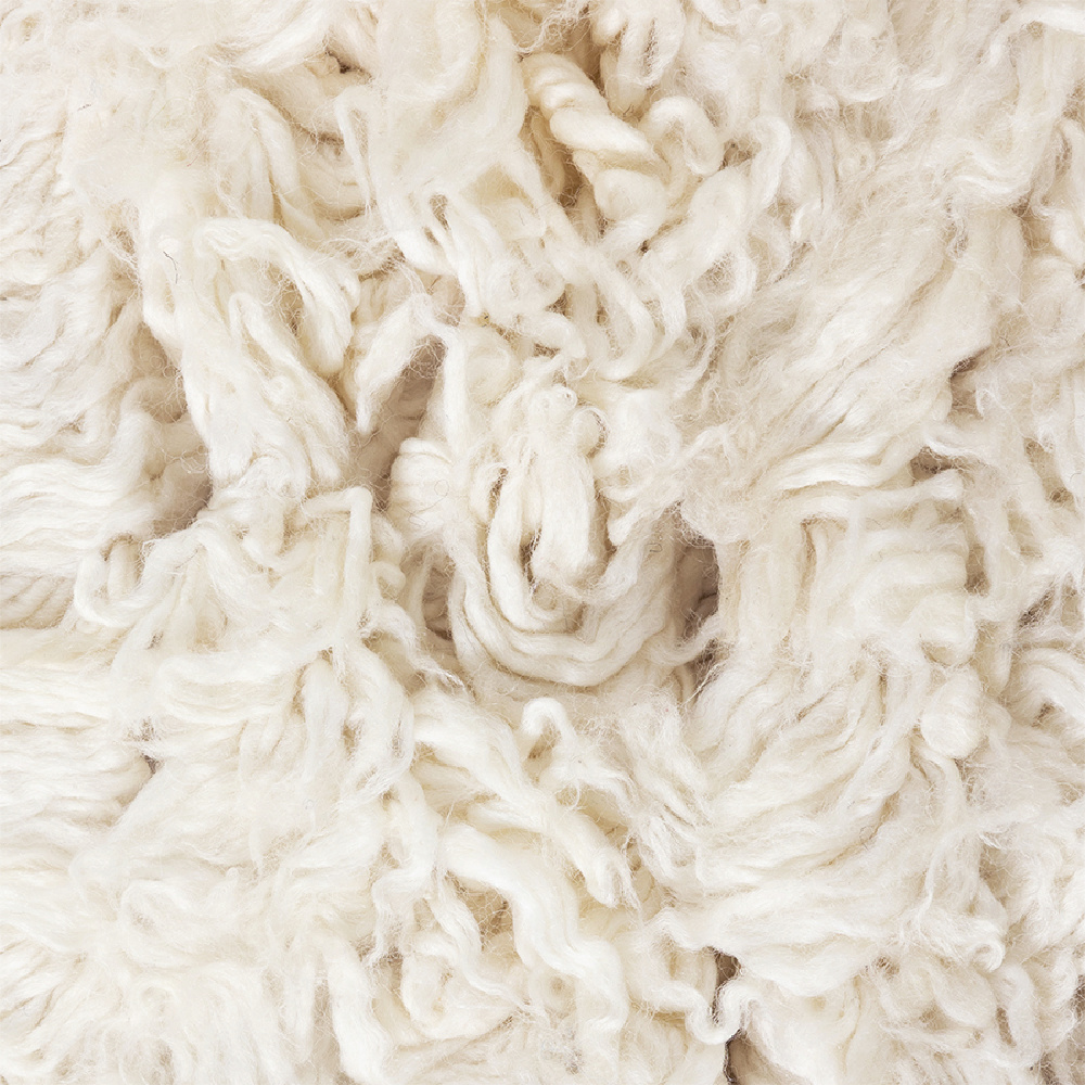 HKliving Rug Fluffy Round White Textile Ø250cm Wonen met LEF!