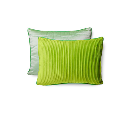 HK-living Cushion Urban Wrinkled Green Textile 30x40cm