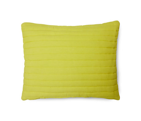 HK-living Kissen Mellow gestepptes gelbes Textil 50x60cm