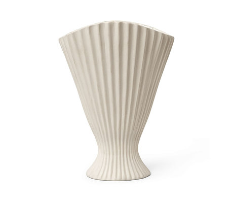Ferm Living Vase Brunnen Off-white Steingut 18,5x23x30,5cm