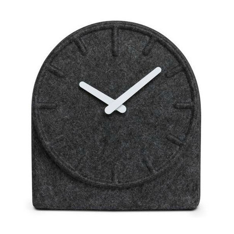 LEFF amsterdam Felt clock Two gray with white hands 19,5x8x21cm