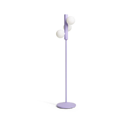 FÉST Floor lamp Kaktee lilac matt powder-coated metal and opal glass 29x29x135cm
