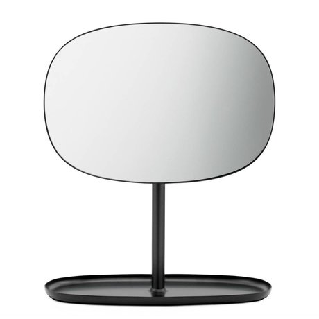 Normann Copenhagen Retournez Mirror Mirror 28x19,5x34,5cm d'acier noir