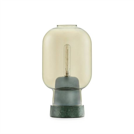 Normann Copenhagen Tischlampe Amp Goldglas grüner Marmor Ø14x26,5cm