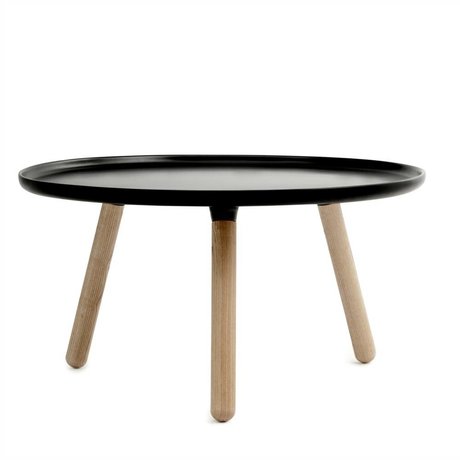 Normann Copenhagen Tablo Tisch aus schwarzem Kunststoff Asche ø78cm