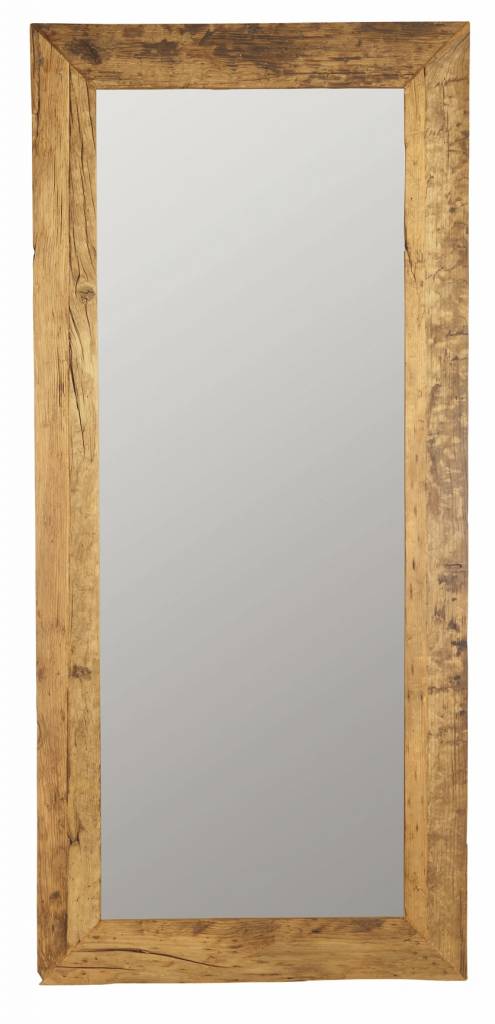 Verwonderend Housedoctor Spiegel bruin naturel gerecycled hout 95x210cm, Mirror NC-33