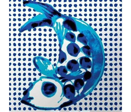NLXL-Paola Navone Behang Fish & Dots blauw 330x146,1cm (4,8 m2)