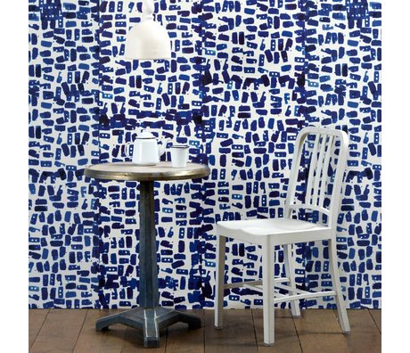 NLXL-Paola Navone Behang Tye & Dye blauw 1000x48,7cm (4,9 m2)