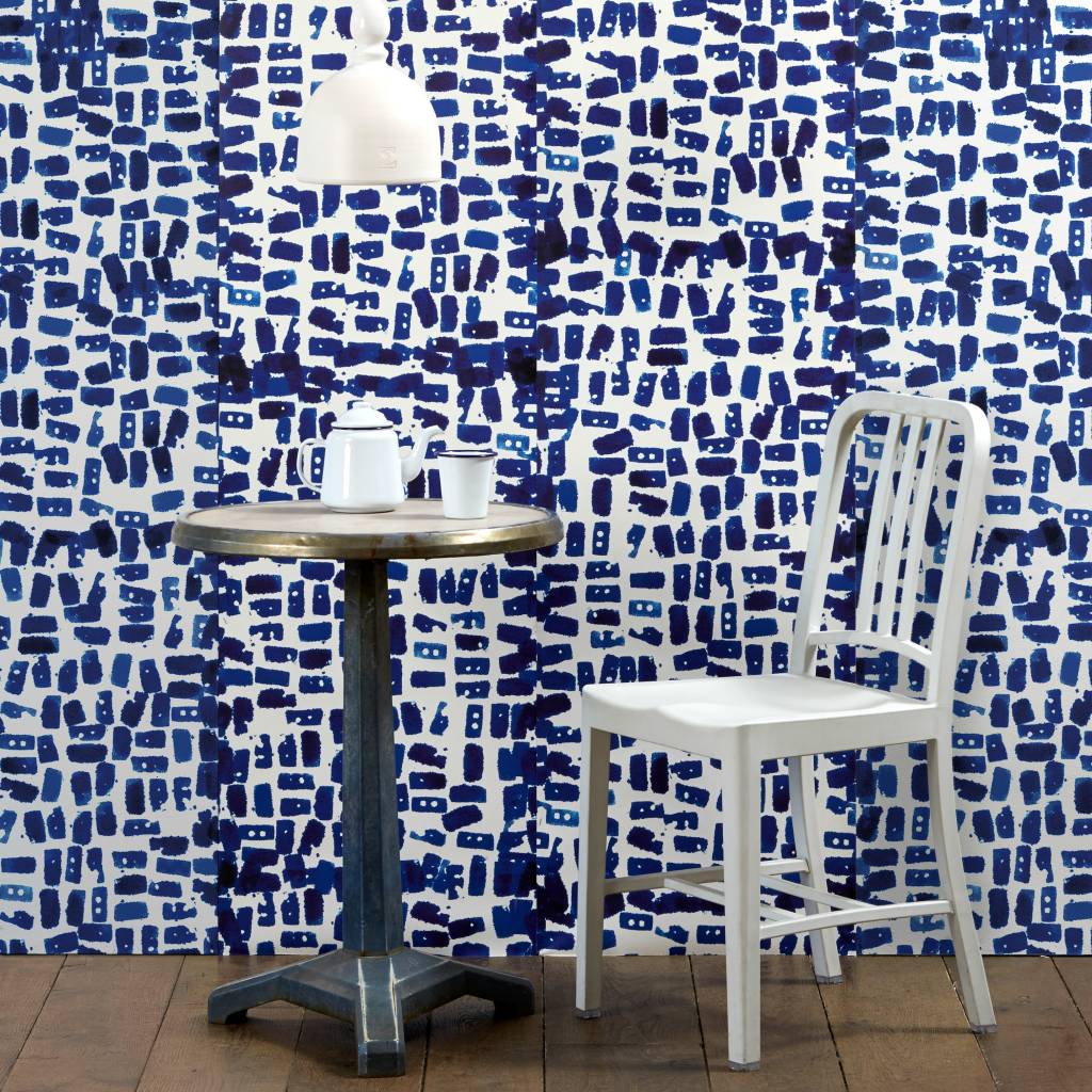 verachten Expliciet verkouden worden Behang Tye & Dye blauw 1000x48,7cm (4,9 m2) - wonenmetlef.nl