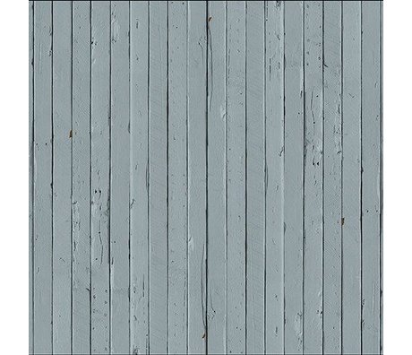 NLXL-Piet Hein Eek Behang 'Sloophout 12' papier grijs/blauw 900 x 48,7 cm