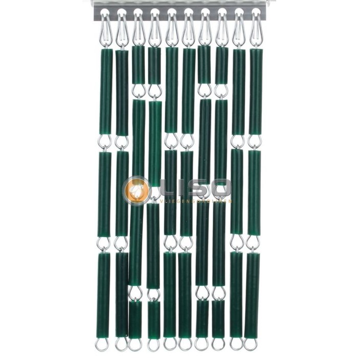 Liso ® Fliegenvorhang Fliegenvorhang Liso ® RAL 6009 Tannengrün Kunststoffröhrchen als Bausatz | Preis pro m²