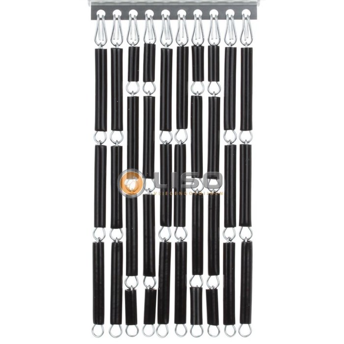 Liso ® Fliegenvorhang Fliegenvorhang Liso ® Kunststoffröhrchen RAL 9005 Tiefschwarz | Bausatz