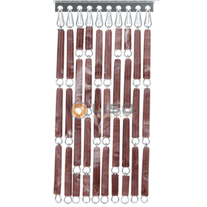 Liso ® Fliegenvorhang Fliegenvorhang Liso ® Kunststoffröhrchen LISO 0018 Braun Marmoriert | Bausatz