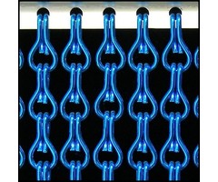 Liso ® Fliegenvorhang Aluminiumvorhänge Kettenvorhang Liso ® Dunkelblau  | Nach Ihren Maßen