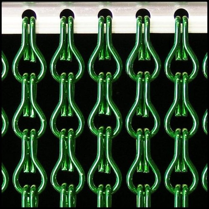 Liso ® Fliegenvorhang Aluminiumvorhänge Kettenvorhang Liso ® Dunkelgrün | Nach Ihren Maßen