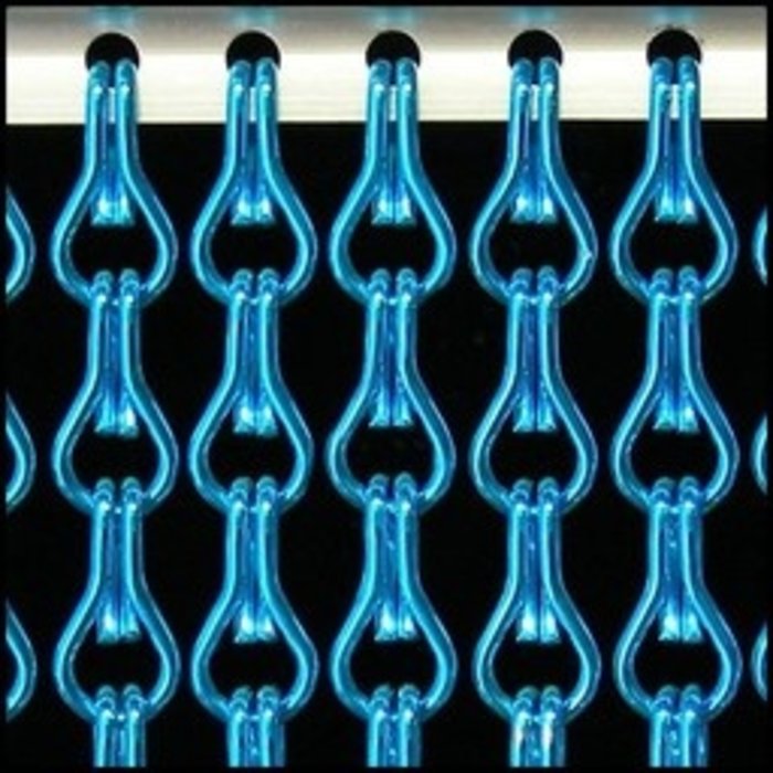 Liso ® Fliegenvorhang Aluminiumvorhänge Kettenvorhang Liso ® Hellblau | Nach Ihren Maßen