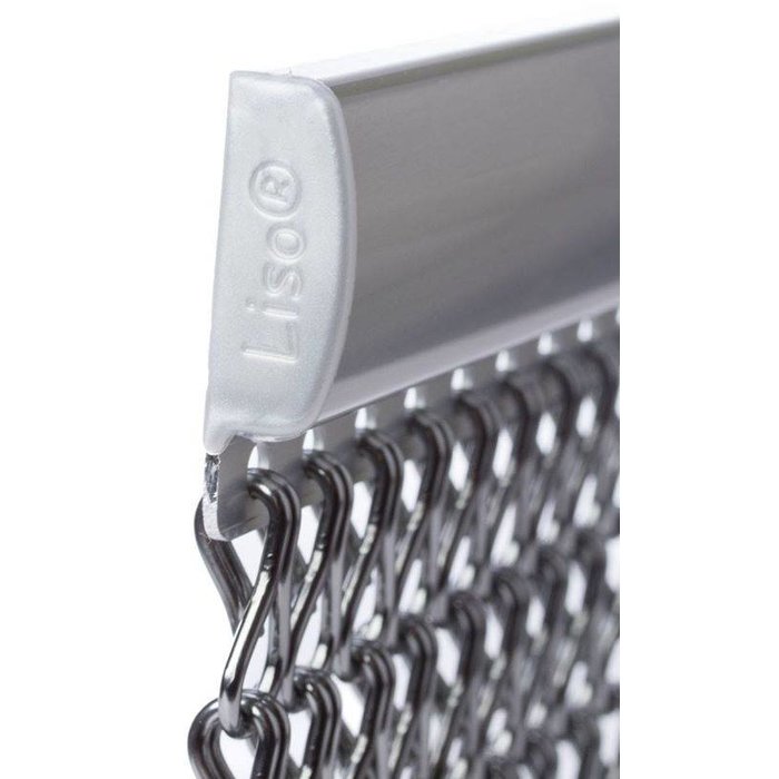 Liso ® Fliegenvorhang Aluminiumvorhänge Kettenvorhang Liso ® Schwarz Extra dicht | Nach Ihren Maßen