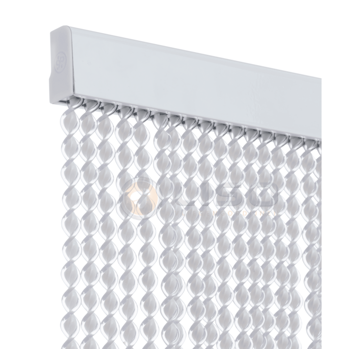 Ibiza® Fliegenvorhang Ibiza ® Kunststoff Weiß / Transparent - Gebrauchsfertig 100x215 cm