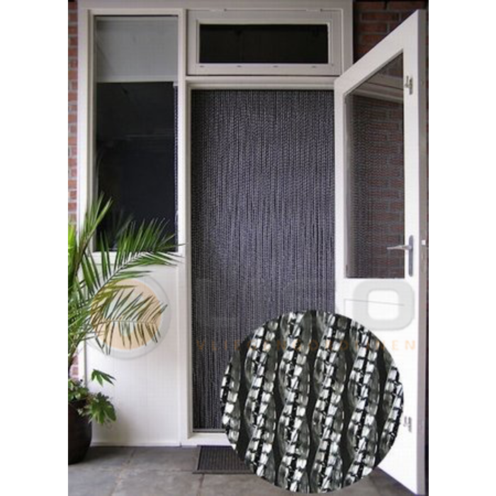 Manacor® Fliegenvorhang Helena / Manacor ® Kunststoff Schwarz - Gebrauchsfertig 100x215 cm
