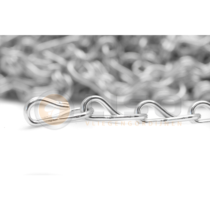 Liso ® Fliegenvorhang Beutel mit 50 Metern Liso ® Kettenvorhang Farbe Silber