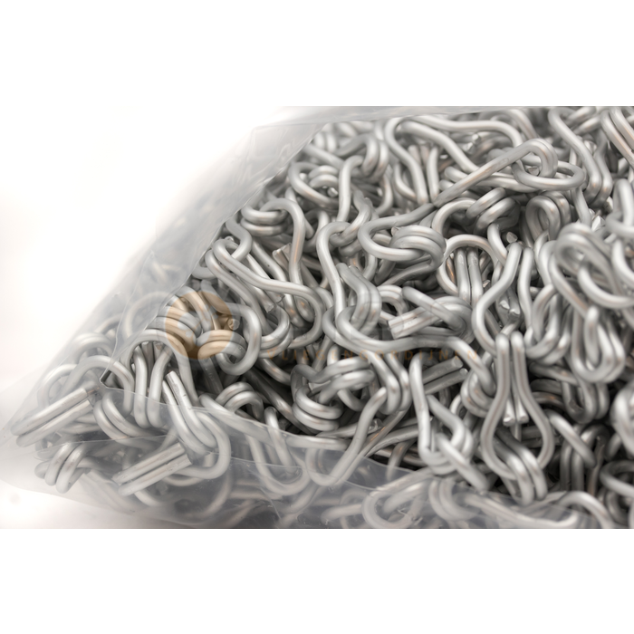 Liso ® Fliegenvorhang Beutel mit 50 Metern Liso ® Kettenvorhang Farbe Silber Satin