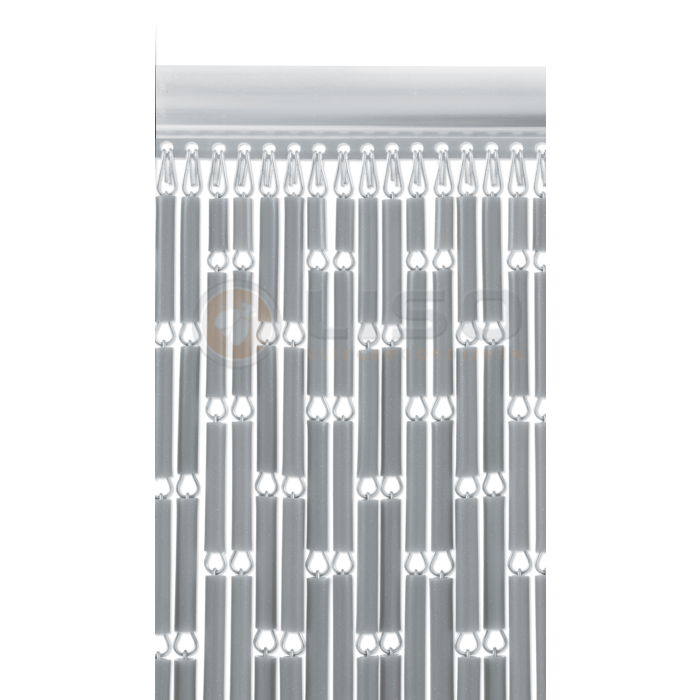 Liso ® Fliegenvorhang Fliegenvorhang Liso Silber Metallic ✔ Nach Ihren Maßen - Preis pro m²