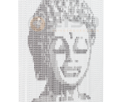 Kriska® Aluminium-Kettenvorhang Liso ® Buddha - gebrauchsfertig 92 x 209 cm