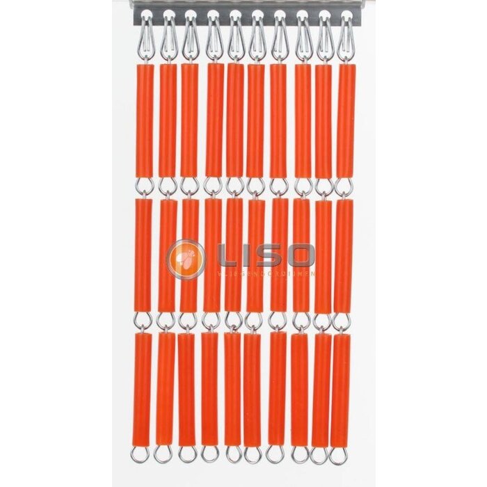 Liso ® Fliegenvorhang Fliegenvorhang Liso RAL 2008 Hellrotorange ✔ Nach Ihren Maßen - Preis pro m²