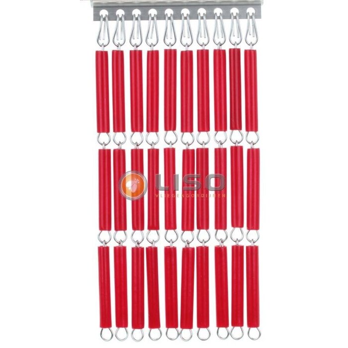 Liso ® Fliegenvorhang Fliegenvorhang Liso RAL 3028 Reinrot ✔ Nach Ihren Maßen - Preis pro m²