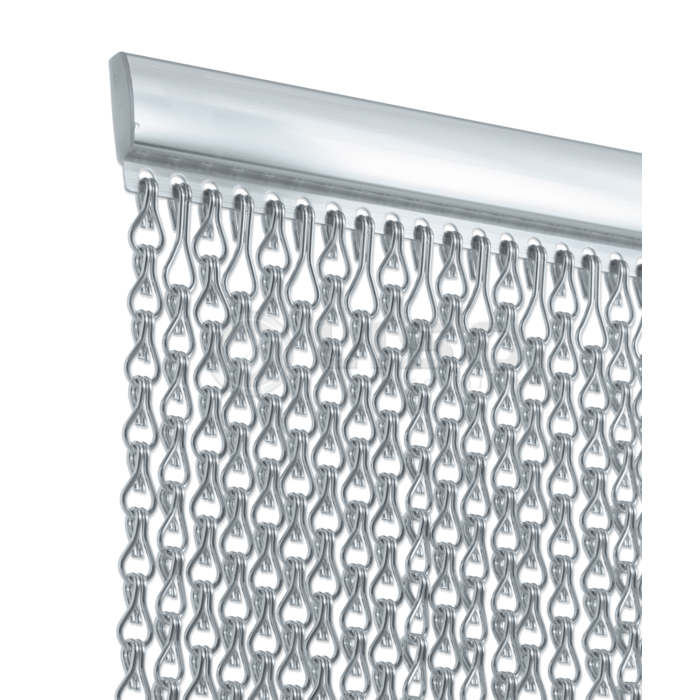 Liso ® Fliegenvorhang Aluminiumvorhänge Kettenvorhang Liso ® Silber Extra dicht | Nach Ihren Maßen
