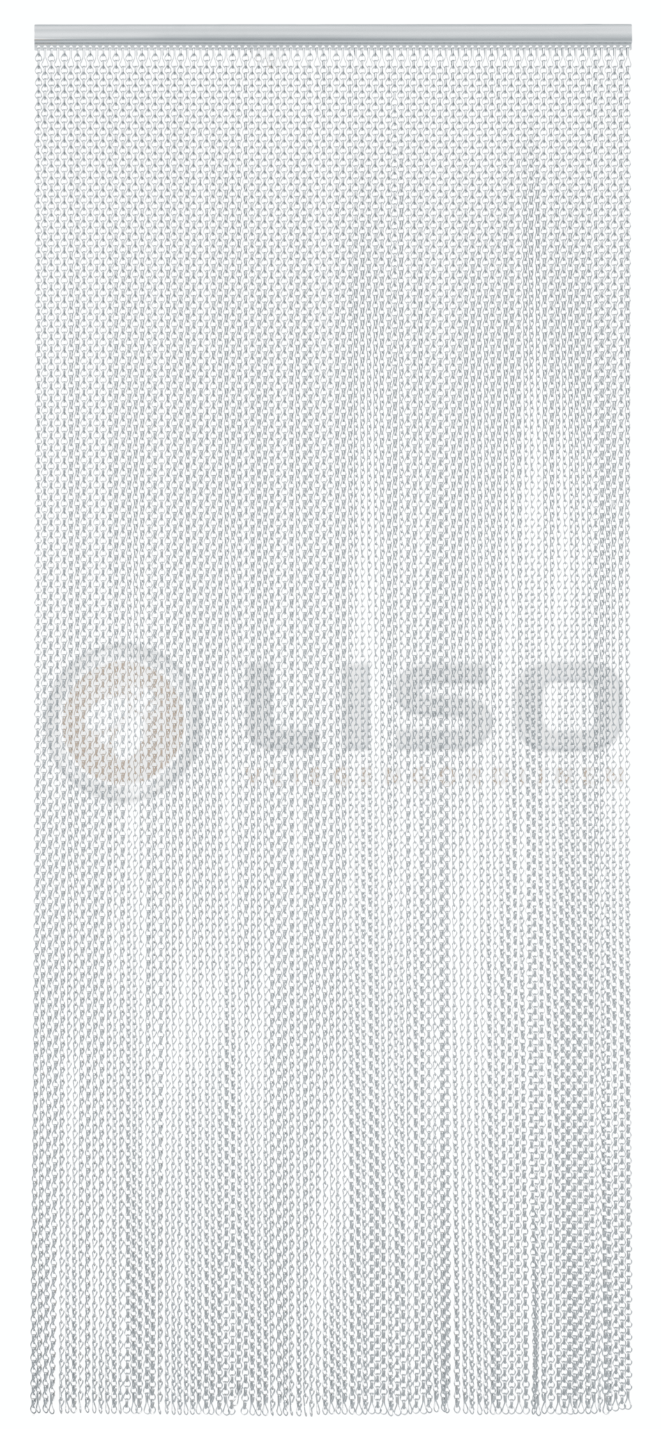 Liso ® Fliegenvorhang Aluminiumvorhänge Kettenvorhang Liso ® Silber Satin Extra dicht | Nach Ihren Maßen