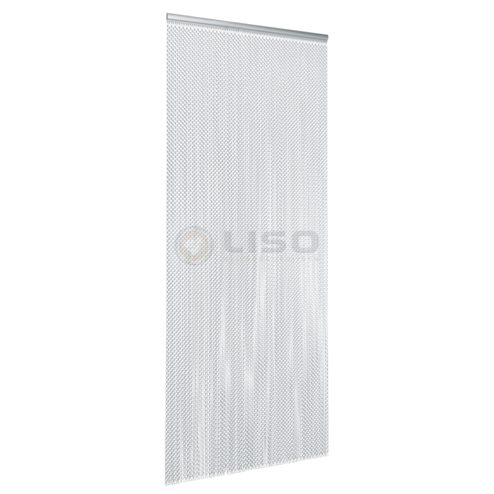 Liso ® Fliegenvorhang Aluminiumvorhänge Kettenvorhang Liso ® Silber Satin Extra dicht | Nach Ihren Maßen