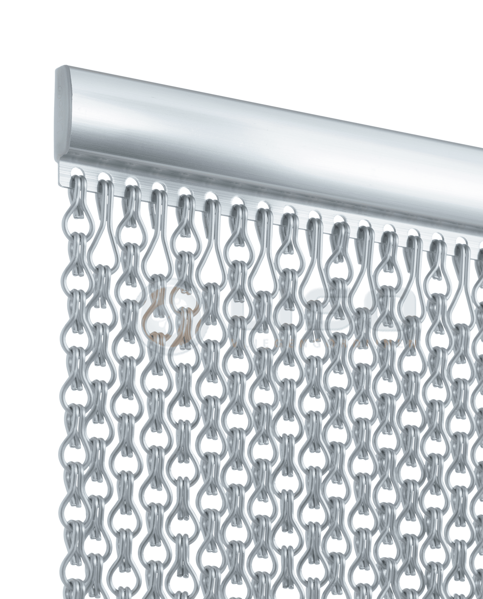 Liso ® Fliegenvorhang Aluminiumvorhänge Kettenvorhang Liso ® Silber Satin Extra dicht | Nach Ihren Maßen