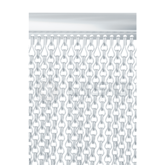 Liso ® Fliegenvorhang Aluminiumvorhänge Kettenvorhang Liso ® Silber Satin Extra dicht | Nach Ihren Maßen