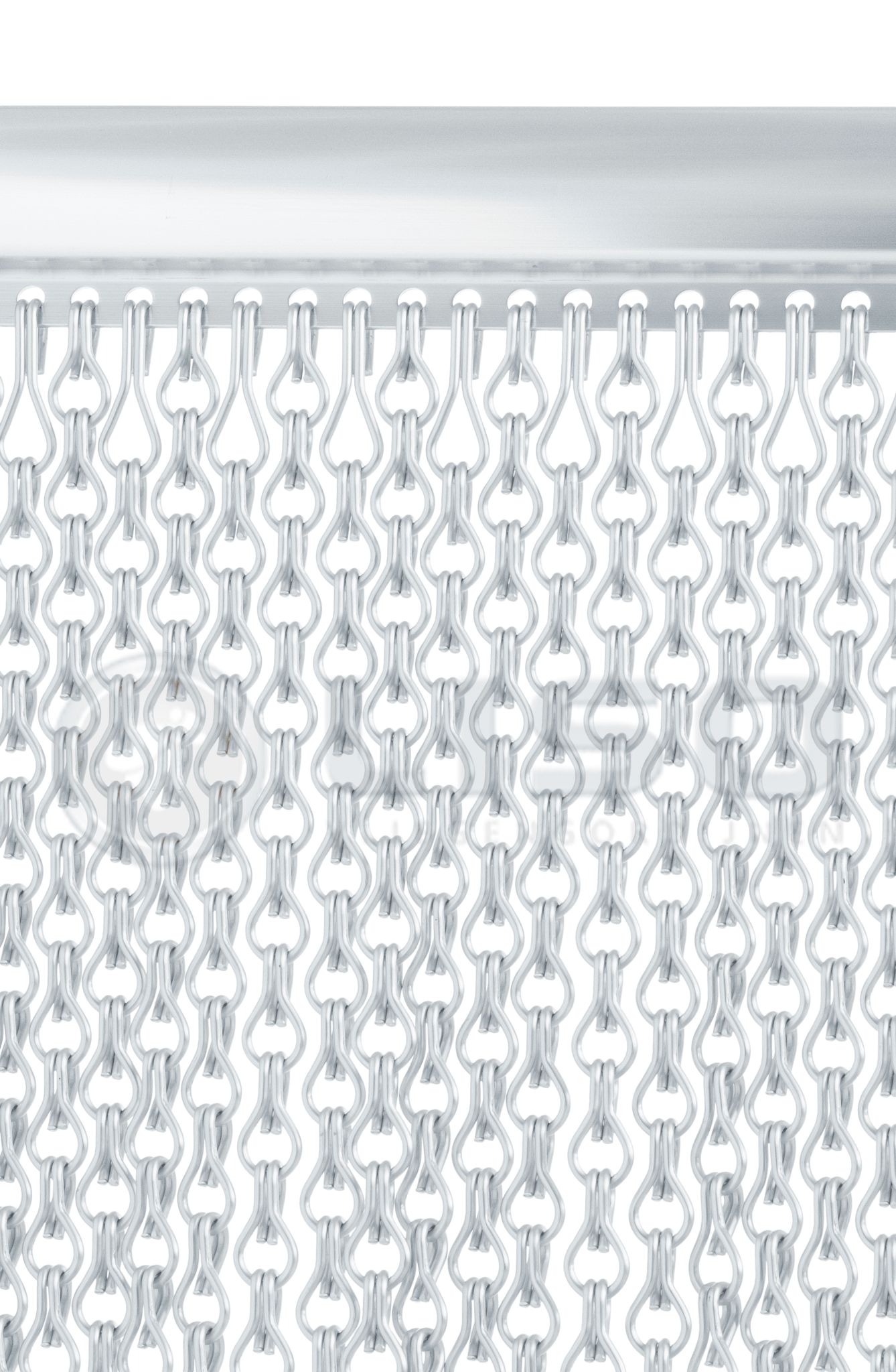 Liso ® Fliegenvorhang Aluminiumvorhänge Kettenvorhang Liso ® Silber Satin Extra dicht | Nach Ihren Maßen