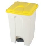 Bomabin Select Pedal Classic - 45 l - BLANC - couvercle JAUNE