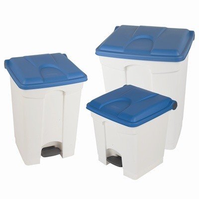 Bomabin Select Pedal Classic - 70 l - BLANC - couvercle BLEU