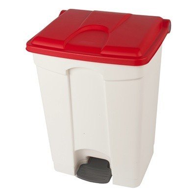Bomabin Select Pedal Classic - 70 l - BLANC - couvercle ROUGE
