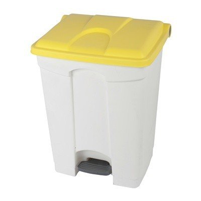 Bomabin Select Pedal - 70 l - BLANC - couvercle JAUNE